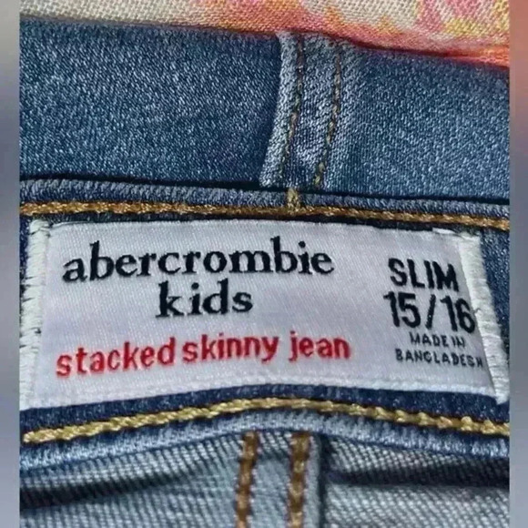 Abercrombie Kids Stacked Skinny Jeans Boys Size‎ 15/16 Slim - Picture 3 of 7